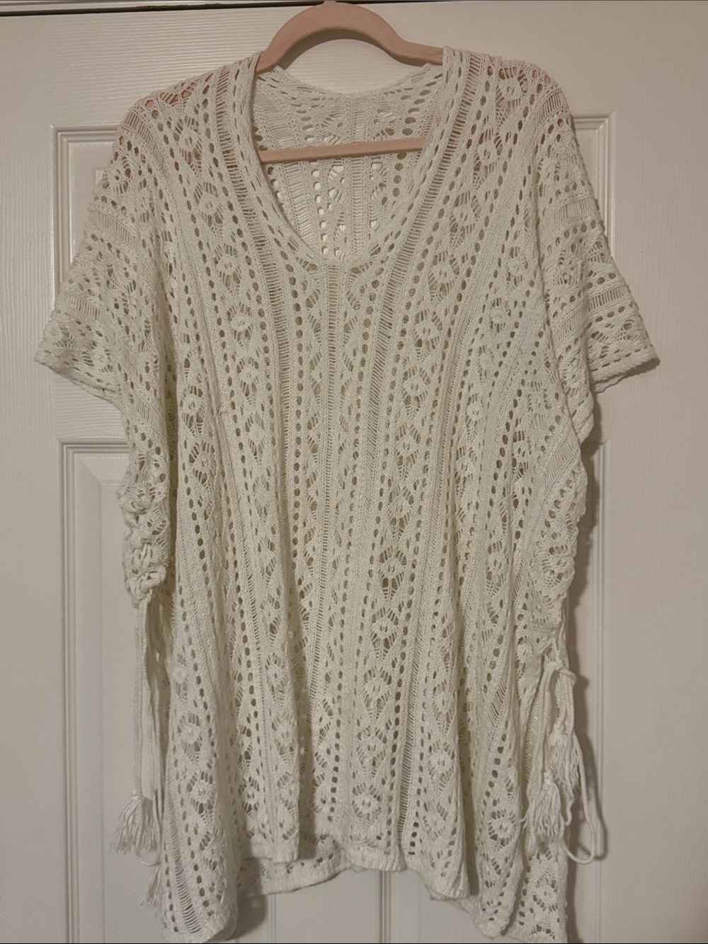 Boho Crochet V-Neck Cover Up